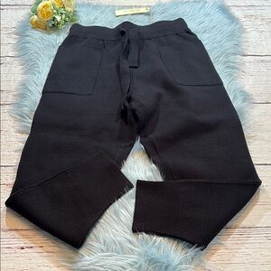 NWT ELAN Black Knit Cozy Jogger Pants sz M